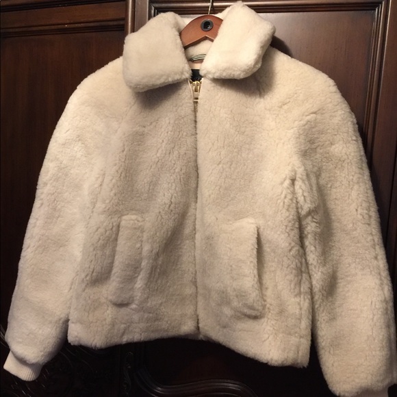 JCREW FLEECE BOMBER JACKET Sz Small NWT - Picture 5 of 9